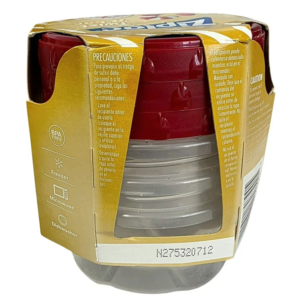 New Ziploc Twist N Loc 3-Pack Holiday Red 16 oz Pint Containers Lids Limited Ed